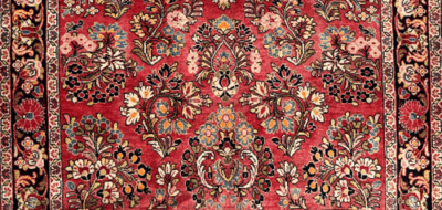 American flower pattern from a sarouk rug